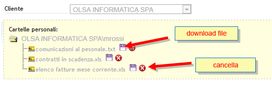 Download e cancellazione file
